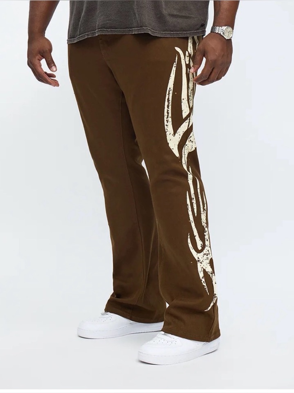 Fashion Nova Men's Flare Rockstar Life Jewel Pants